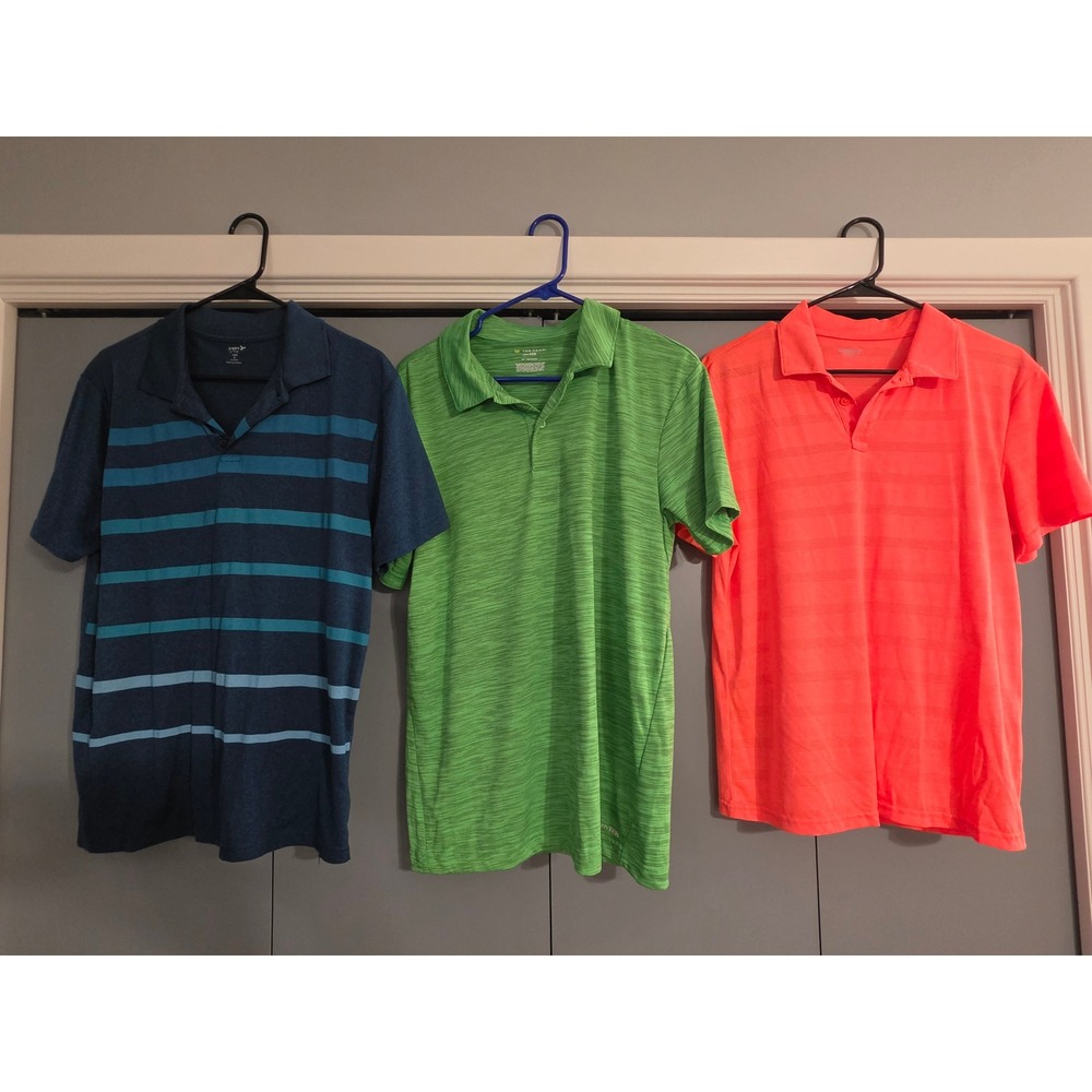 Bundle of 3 Polo Shirts Mens Medium, Old Navy, Tek Gear